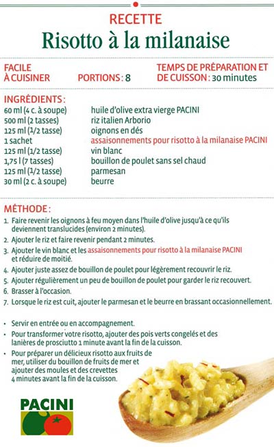 Pacini Restaurant Italien Nos Fameuses Recettes Pacini