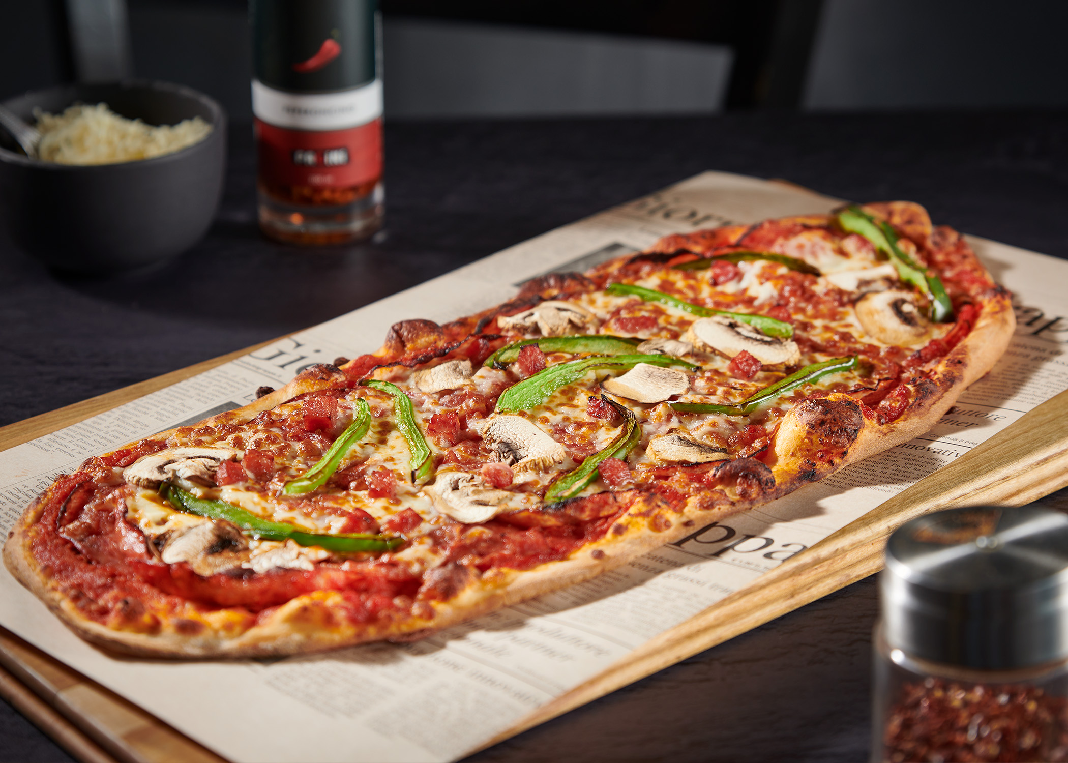 Pizza Americana PACINI, pizza italienne classique aux garnitures généreuses