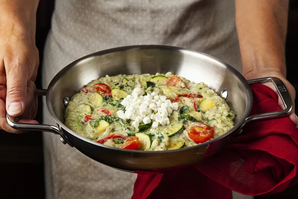 Risotto crémeux et parfumé, servi façon italienne chez PACINI