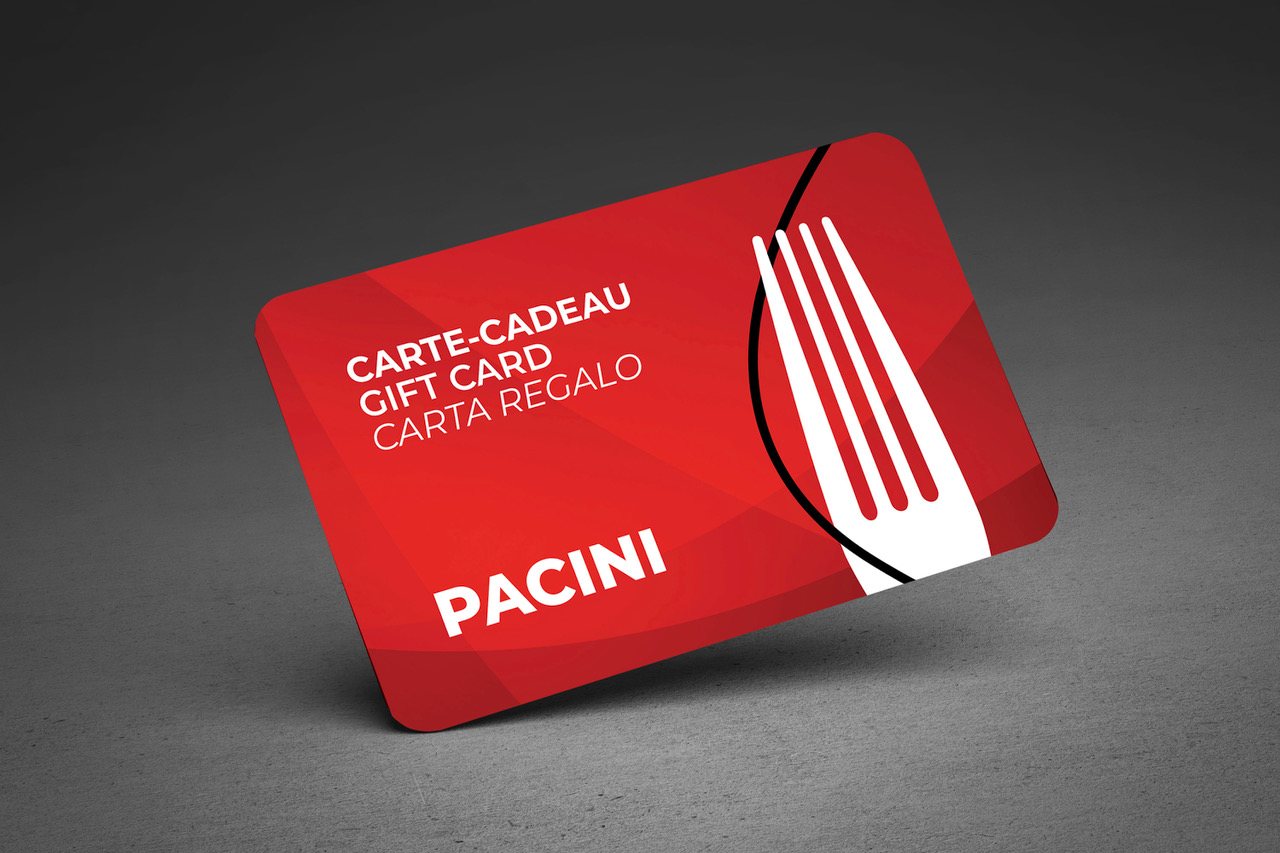carte cadeau Pacini