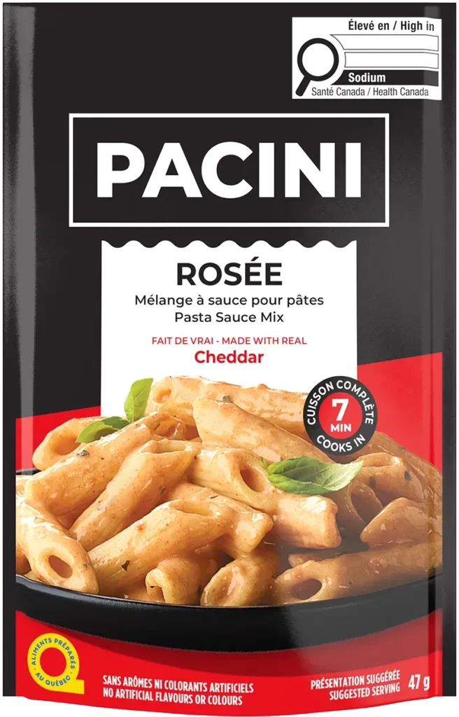 Sachet de sauce rosée PACINI, produit à emporter pour cuisiner à la maison