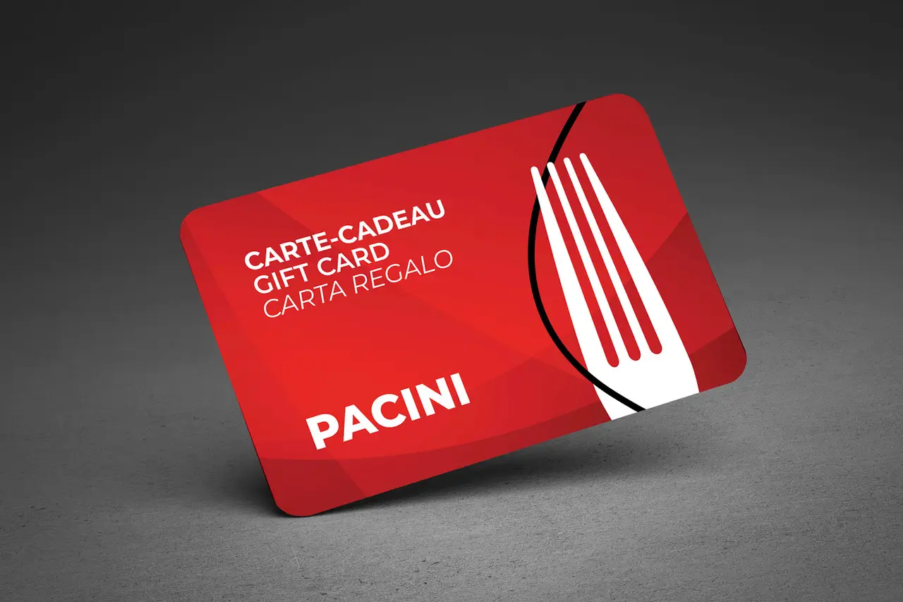 offrez une Carte Cadeau PACINI