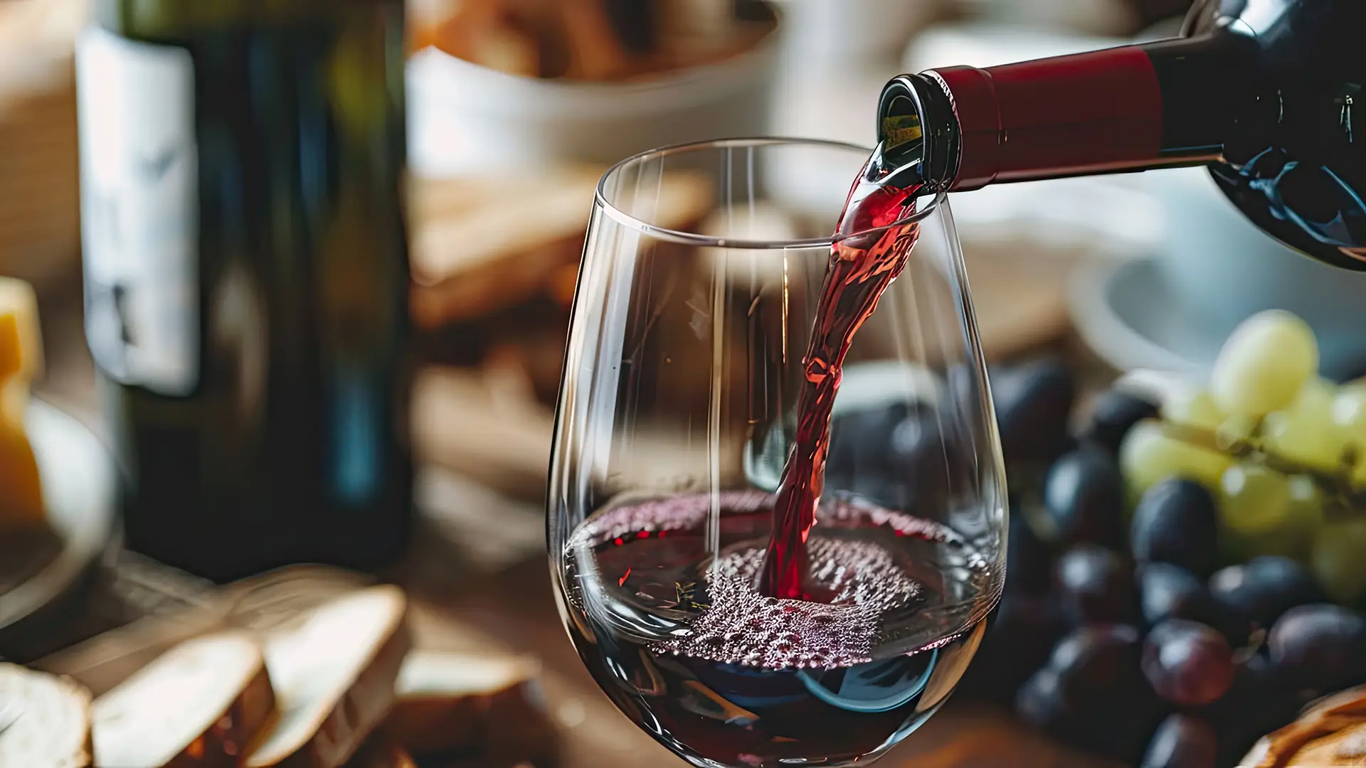 Verre de Valpolicella, vin rouge léger de la région de Vérone sur la carte PACINI