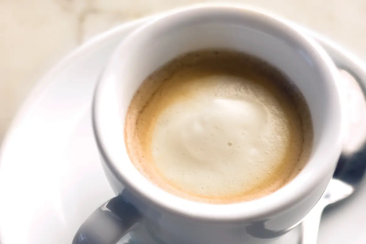 Espresso macchiato PACINI, café espresso avec une touche de lait moussé