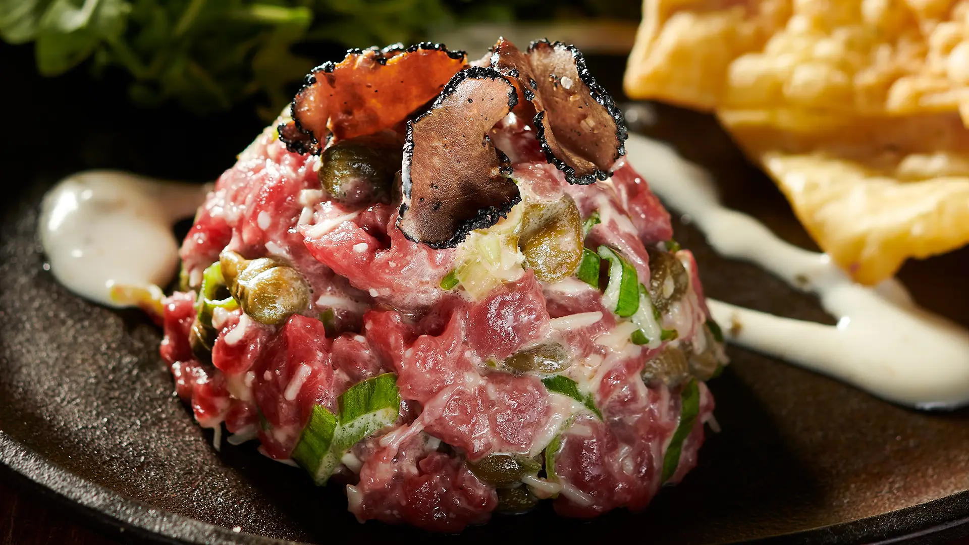 Tartare de bœuf à la truffe PACINI servi en entrée