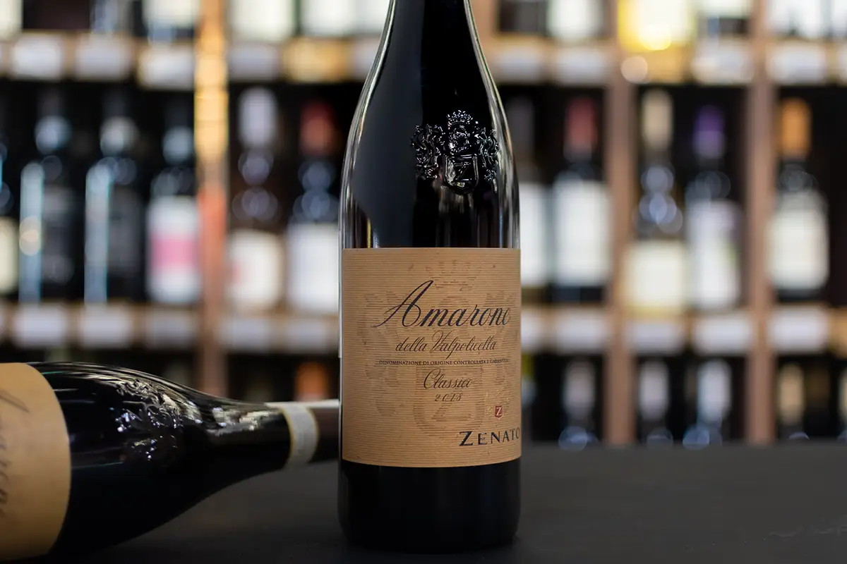 Bouteille d'Amarone, grand vin rouge italien de la carte des vins PACINI